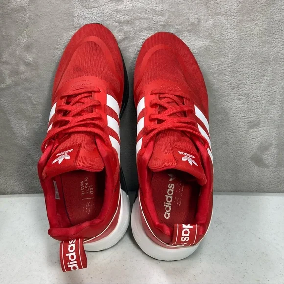 Adidas Multix Logo Print Vivid Red White Black Shoes GZ3534 Men's Sz 11.5